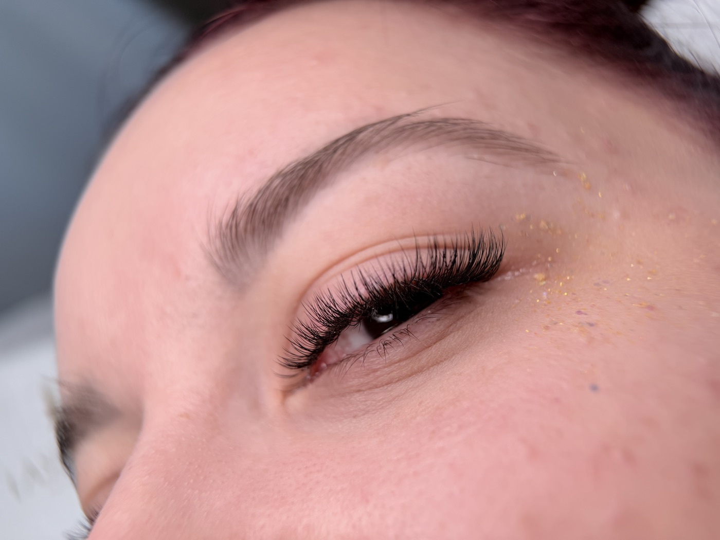 Hybrid Wimpernverlängerung Ergebnis